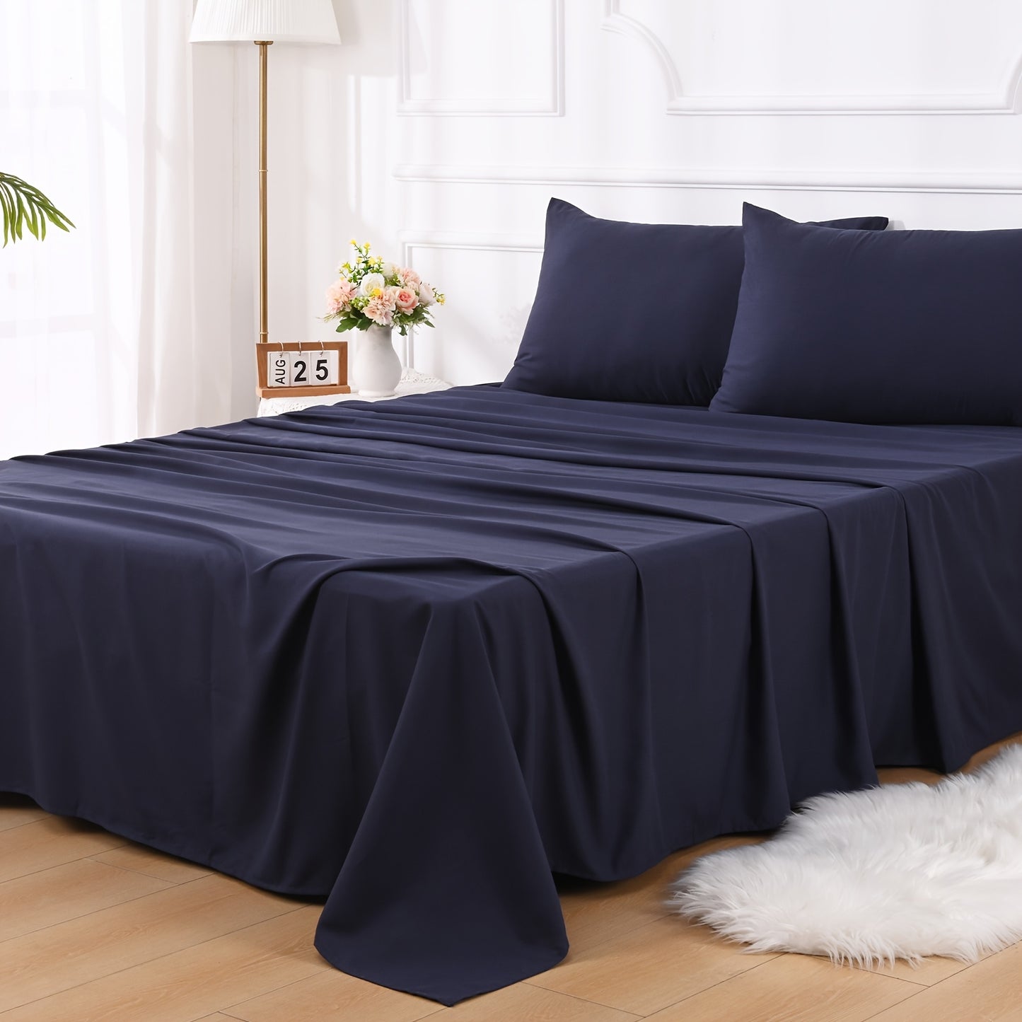Soft Sheets 4pcs Ultra Soft & Breathable 2000TC Sheets Set | Shrinkage & Fade Resistant Luxury Hotel Grade Easy Care Bed Sheet Sets for Bed, Extra Soft, Deep Pockets