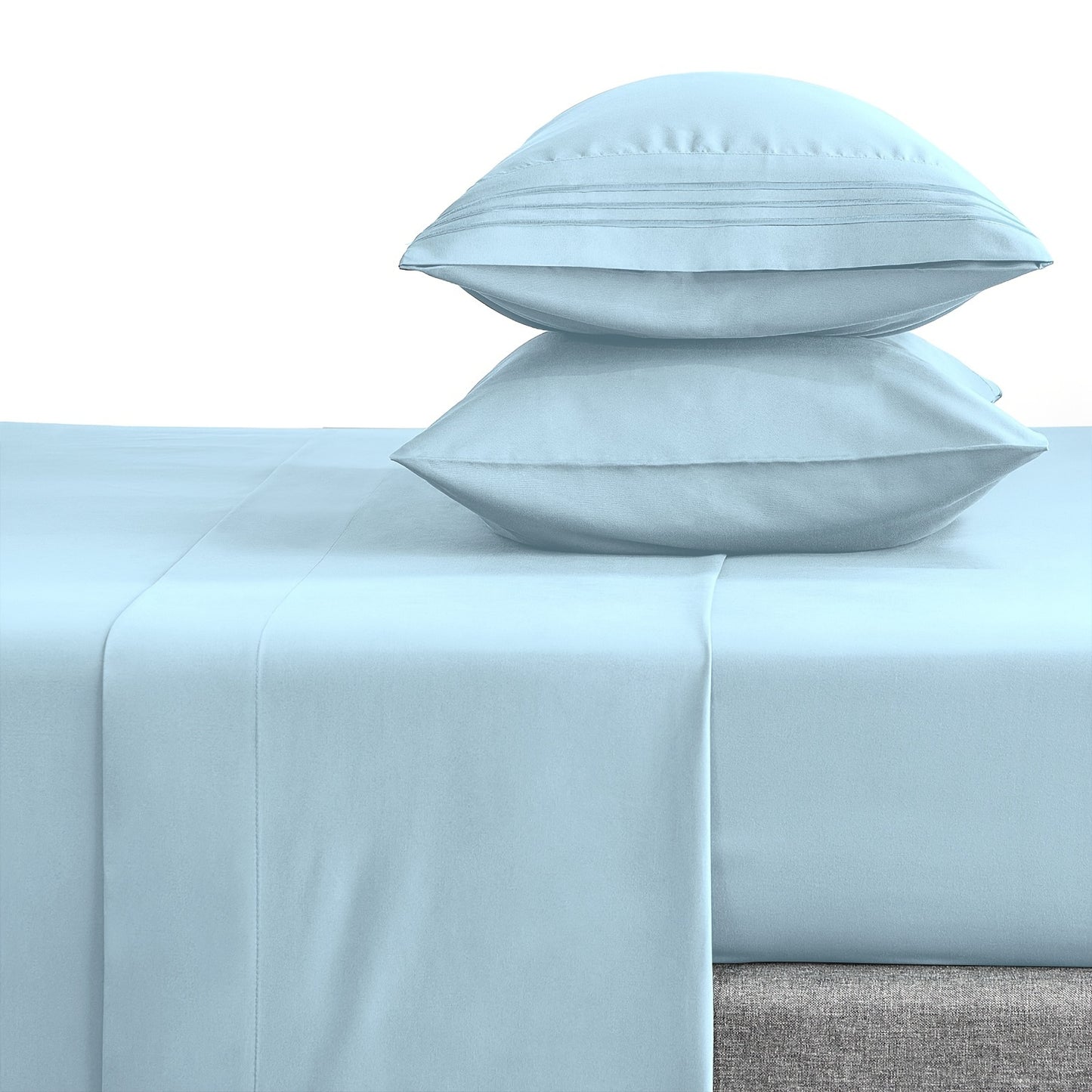 4-Piece 1800 Series Luxury Sheet Set - Soft, Wrinkle-Resistant, Double Brushed Embroidered Microfiber Bed Sheets with 16\
