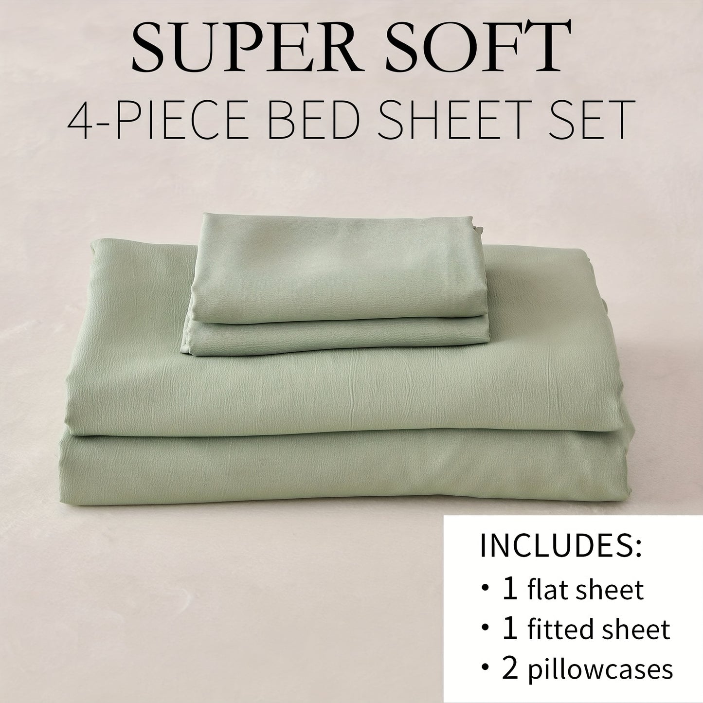 Cooling Bamboo Sheets Silky Soft 4pcs Bamboo Bed Sheet Set, Cooling Bamboo Blend Sheets Set With 16 Inch Deep Pocket Luxury Sheet Set