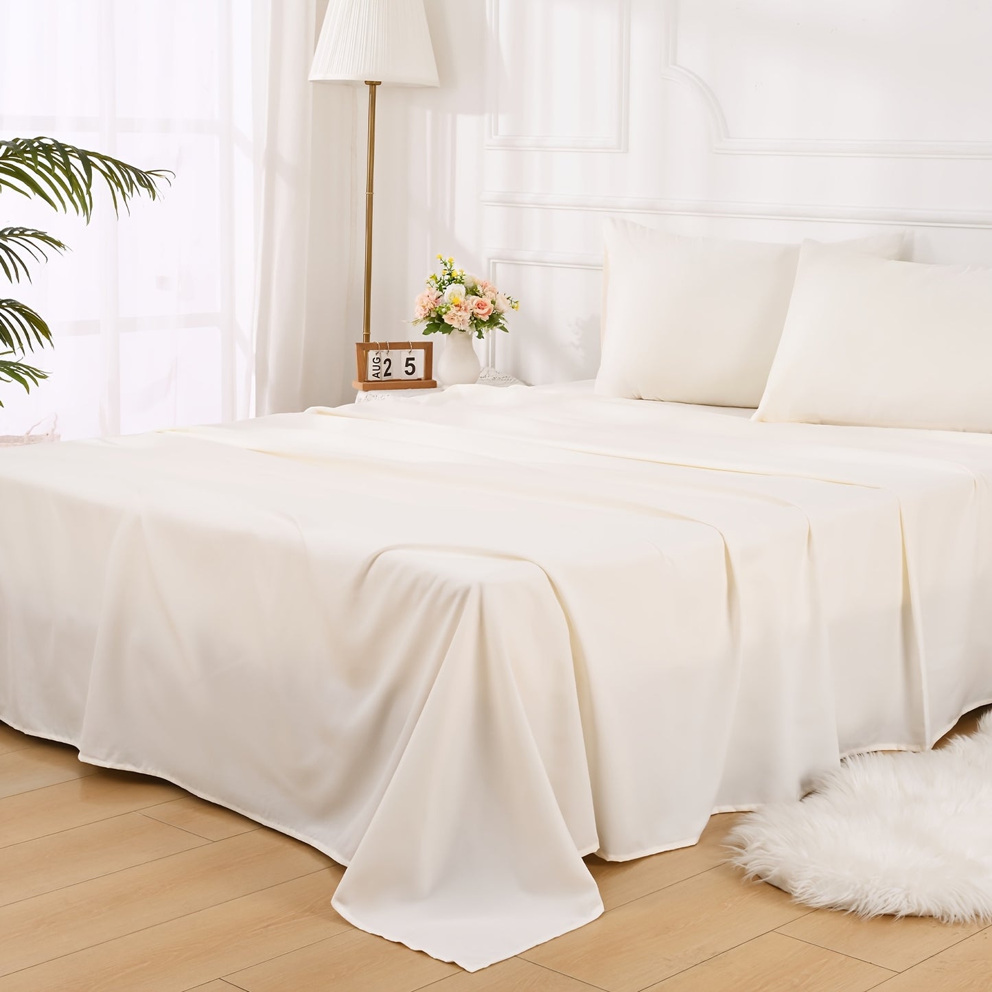Soft Sheets 4pcs Ultra Soft & Breathable 2000TC Sheets Set | Shrinkage & Fade Resistant Luxury Hotel Grade Easy Care Bed Sheet Sets for Bed, Extra Soft, Deep Pockets