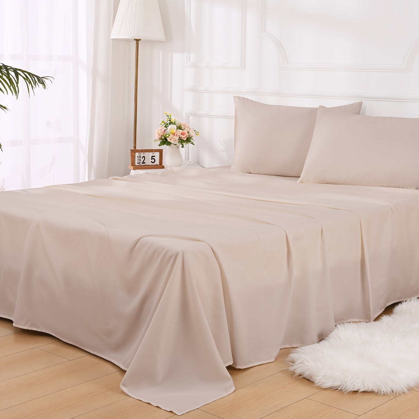 Soft Sheets 4pcs Ultra Soft & Breathable 2000TC Sheets Set | Shrinkage & Fade Resistant Luxury Hotel Grade Easy Care Bed Sheet Sets for Bed, Extra Soft, Deep Pockets