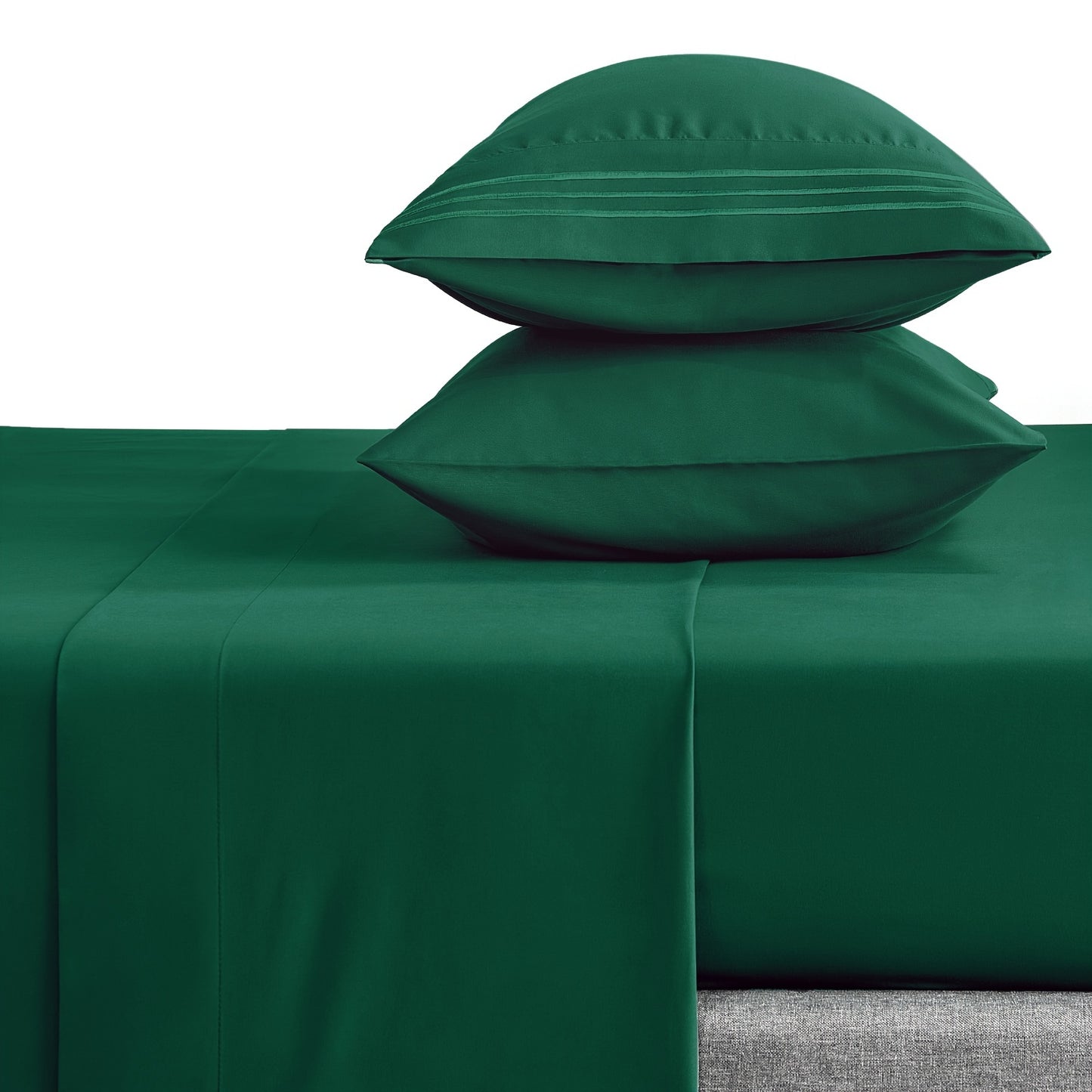 4-Piece 1800 Series Luxury Sheet Set - Soft, Wrinkle-Resistant, Double Brushed Embroidered Microfiber Bed Sheets with 16\