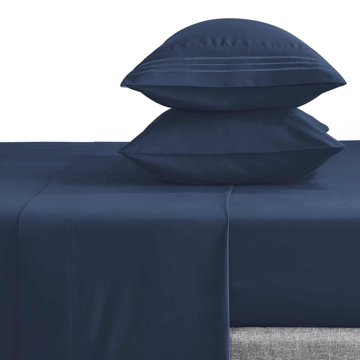 4-Piece 1800 Series Luxury Sheet Set - Soft, Wrinkle-Resistant, Double Brushed Embroidered Microfiber Bed Sheets with 16\