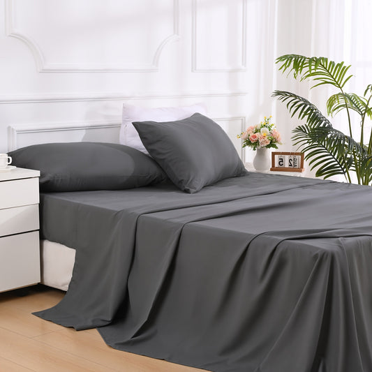 Soft Sheets 4pcs Ultra Soft & Breathable 2000TC Sheets Set | Shrinkage & Fade Resistant Luxury Hotel Grade Easy Care Bed Sheet Sets for Bed, Extra Soft, Deep Pockets