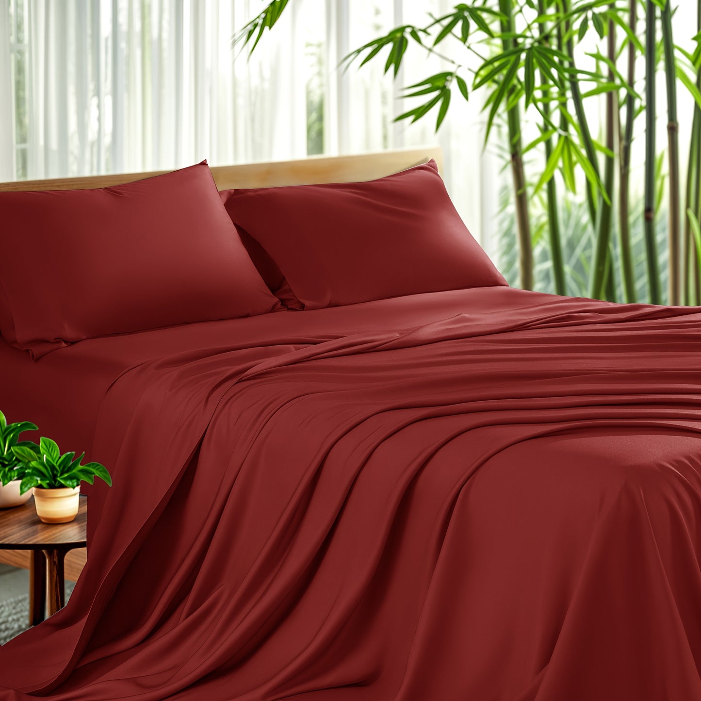 4pcs Cooling Bamboo Sheet Set, 16\