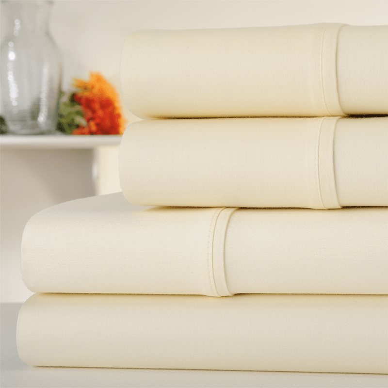 1000 Thread Count Pure Egyptian Cotton Sheet Set - With Elasticized in the Corners, Incredibly Soft and 16 inch Pocket Depth