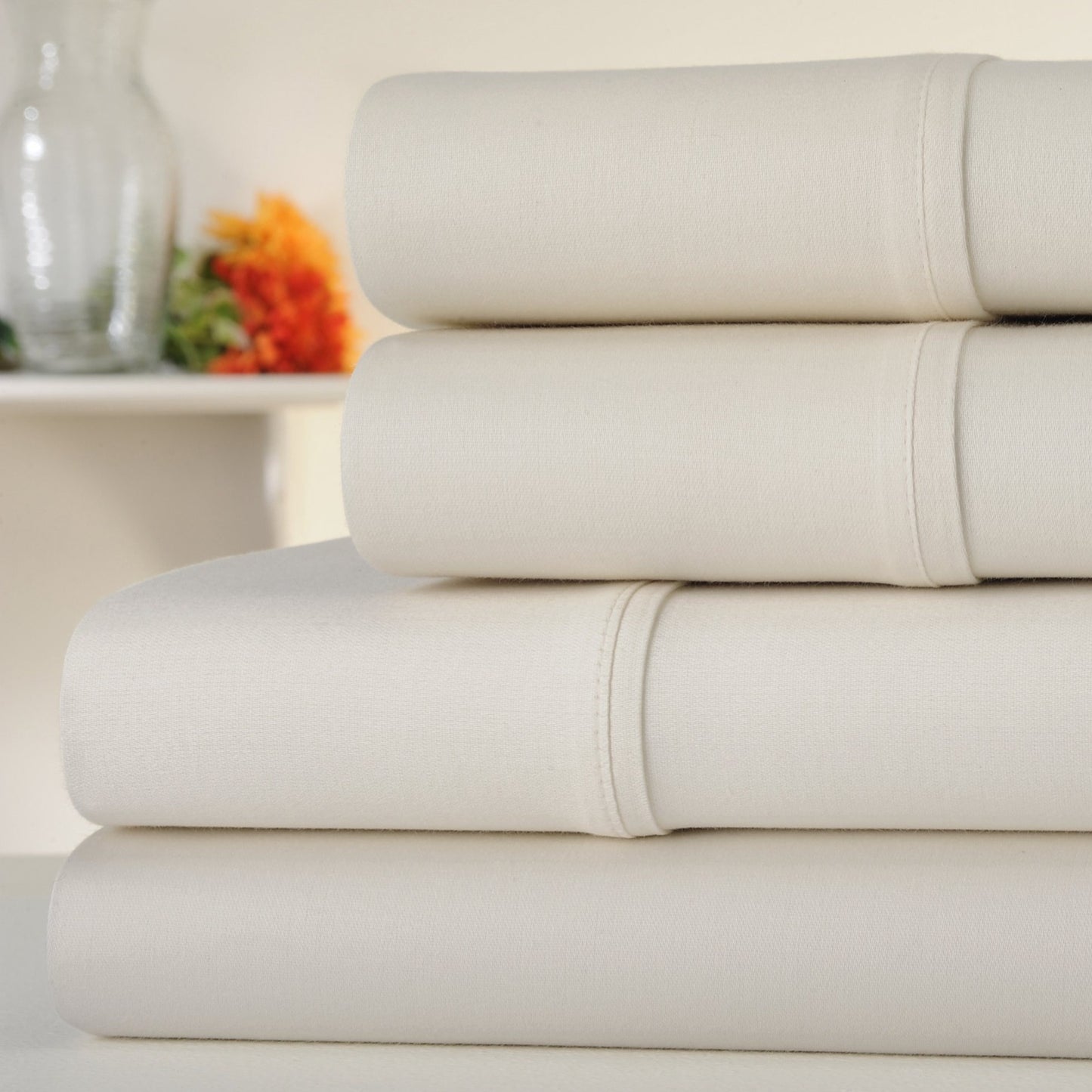 1000 Thread Count Pure Egyptian Cotton Sheet Set - With Elasticized in the Corners, Incredibly Soft and 16 inch Pocket Depth