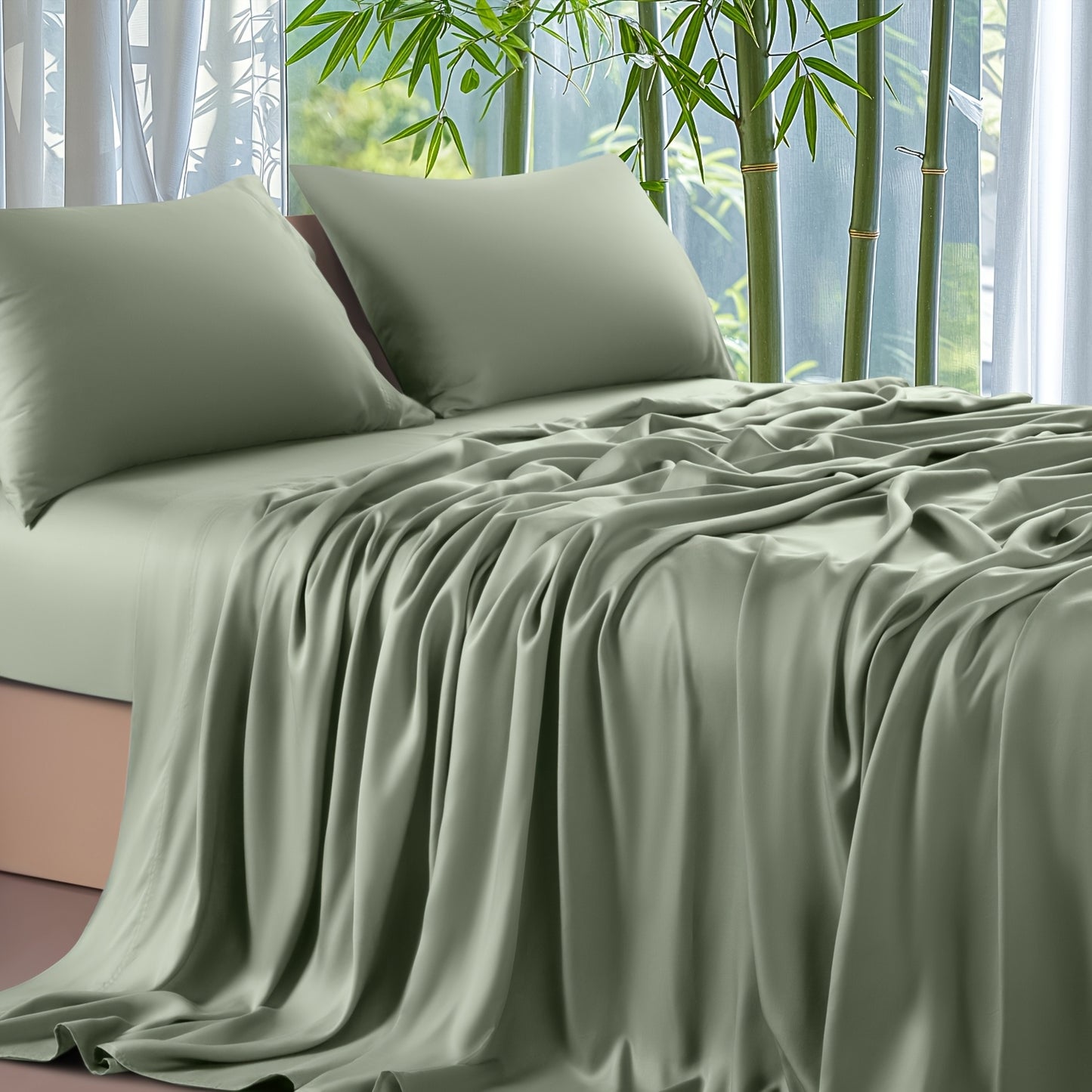 4pcs Cooling Bamboo Sheet Set, 16\