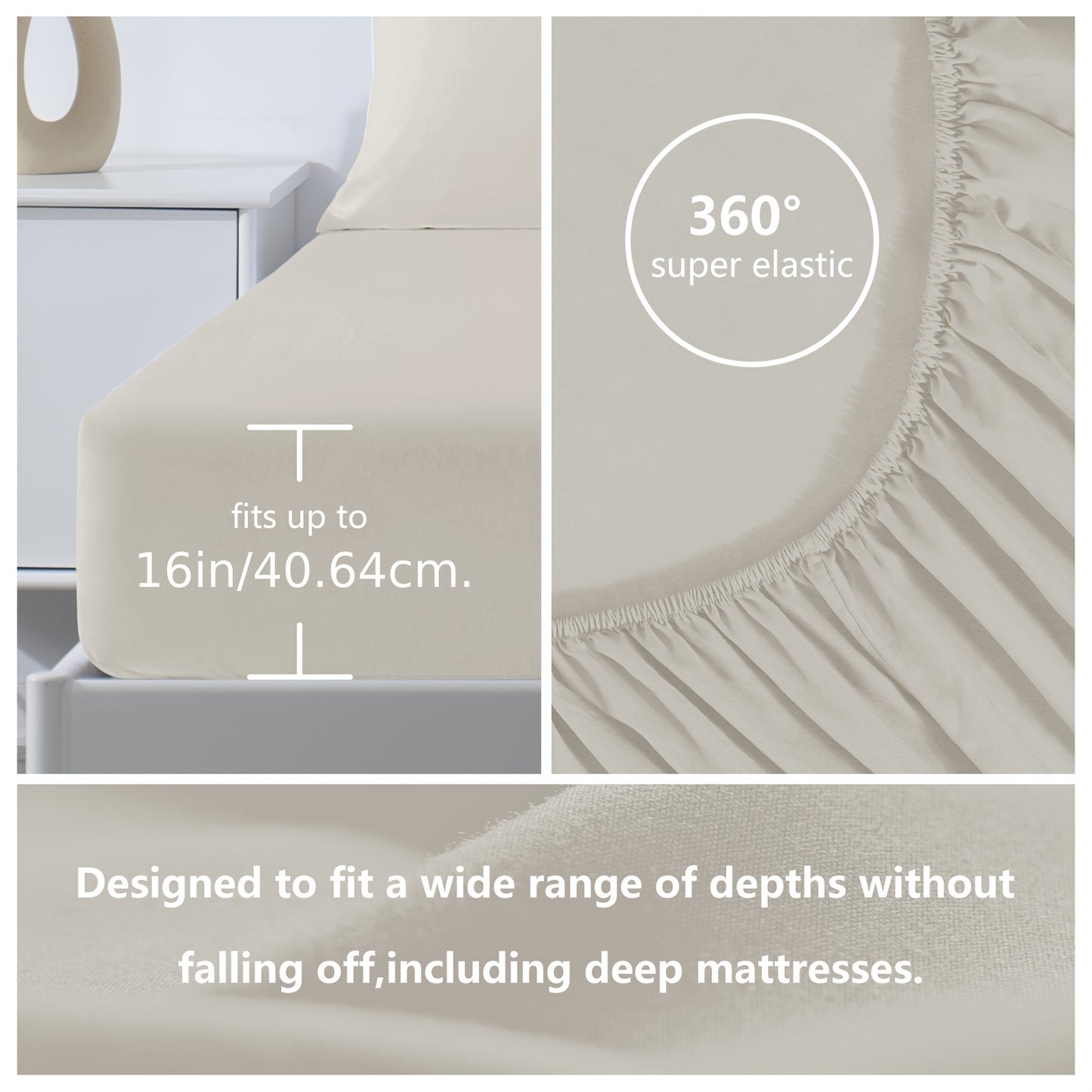 4-Piece 1800 Series Luxury Sheet Set - Soft, Wrinkle-Resistant, Double Brushed Embroidered Microfiber Bed Sheets with 16\
