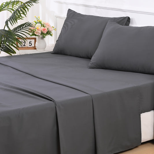 Soft Sheets 4pcs Ultra Soft & Breathable 2000TC Sheets Set | Shrinkage & Fade Resistant Luxury Hotel Grade Easy Care Bed Sheet Sets for Bed, Extra Soft, Deep Pockets